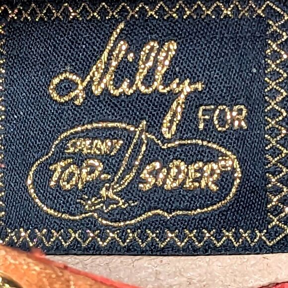 Milly for Sperry A/O Platform Heels in Roses Print Canvas/Cognac Size 7.5 - Picture 8 of 12